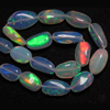 7 inches - Most Beautifull Amazing - AAAAAAA - Tope Grade Quality Ethiopian OPAL - Smooth Polished Nuggest huge Size 7.5 - 11.5 mm long